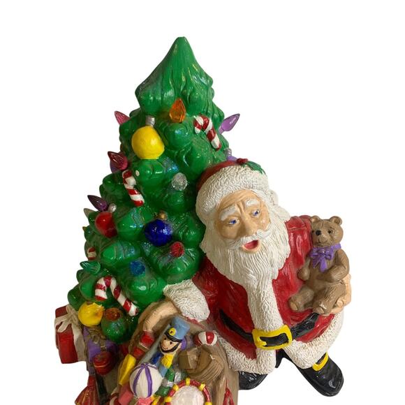 Vintage Ceramic Christmas Tree Top Only 10" Santa Replacement - Picture 2 of 8